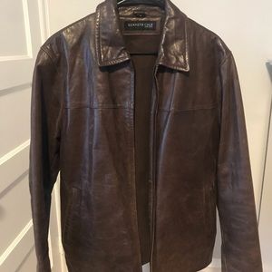 Men’s Kenneth Cole NY Dark Brown Leather Jacket